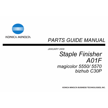 Konica-Minolta magicolor 5550 5570 C30P Staple-Finisher A01F Parts Manual