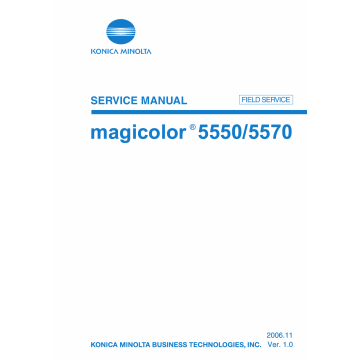 Konica-Minolta magicolor 5550 5570 FIELD-SERVICE Service Manual