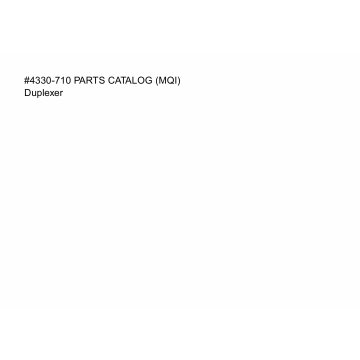 Konica-Minolta magicolor 7300 Duplexer Parts Manual
