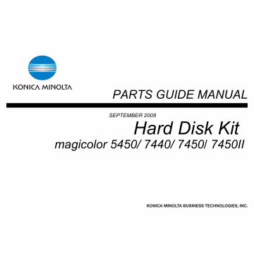 Konica-Minolta magicolor 7450 7440 5450 7450II Hard-Disk-Kit Parts Manual