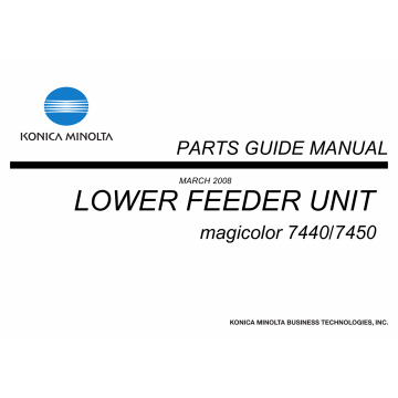Konica-Minolta magicolor 7450 7440 Lower-Feed-Unit Parts Manual