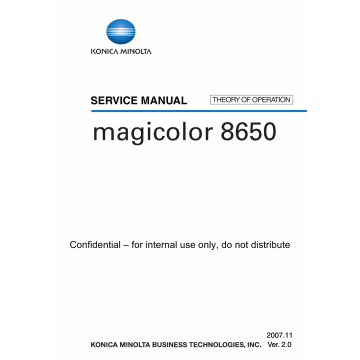 Konica-Minolta magicolor 8650 THEORY-OPERATION Service Manual