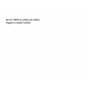 Konica-Minolta pagepro 1250E 1200W Parts Manual