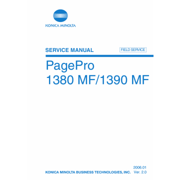 Konica-Minolta pagepro 1380MF 1390MF FIELD-SERVICE Service Manual