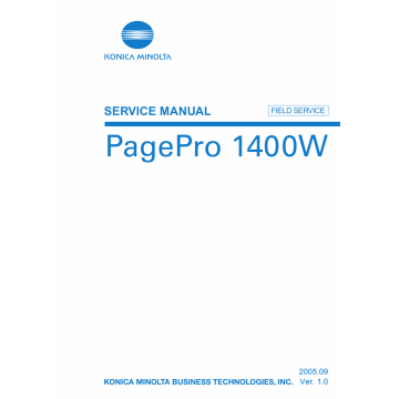 Konica-Minolta pagepro 1400W FIELD-SERVICE Service Manual