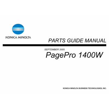 Konica-Minolta pagepro 1400W Parts Manual