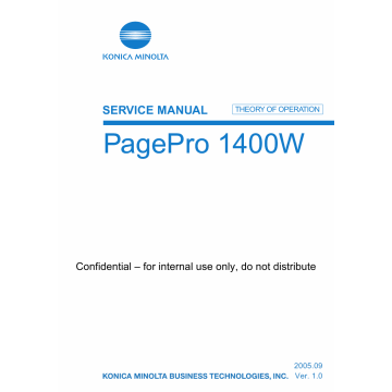 Konica-Minolta pagepro 1400W THEORY-OPERATION Service Manual
