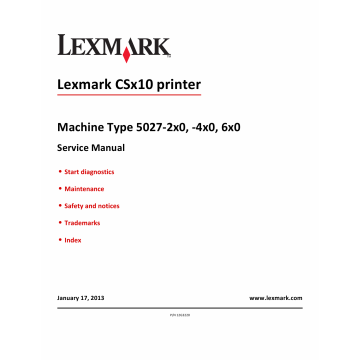 Lexmark CS CS310 CS410 SC510 5027 Service Manual
