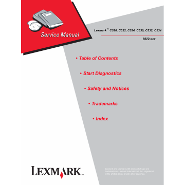 Lexmark C C520 C522 C524 C530 C532 C534 5022 Service Manual