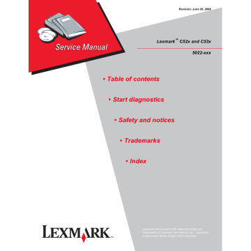 Lexmark C C52X C53X 5022 Service Manual