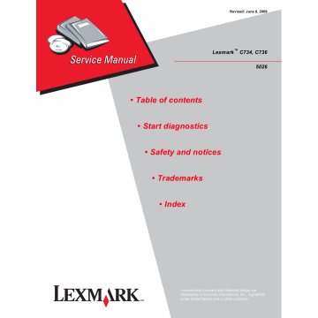 Lexmark C C734 C736 5026 Service Manual