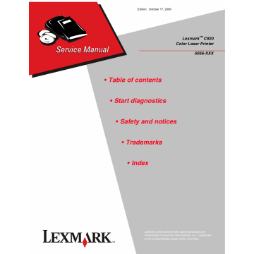 Lexmark C C920 5056 Service Manual