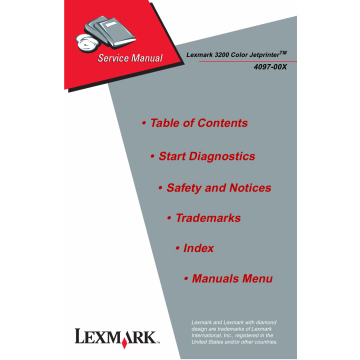 Lexmark ColorJetprinter 3200 4097 Service Manual