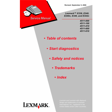 Lexmark E E238 E240 E240n E340 E342n 4511 Service Manual