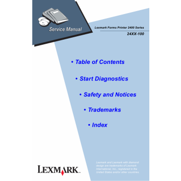 Lexmark Forms 24XX Service Manual