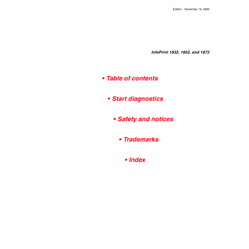 Lexmark InfoPrint 1832 1852 1872 Service Manual