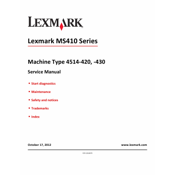 Lexmark MS MS410 4514 Service Manual