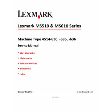 Lexmark MS MS510 MS610 4514 Service Manual