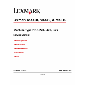 Lexmark MX MX310 MX410 MX510 7015 Service Manual