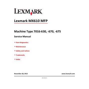 Lexmark MX MX610 MX611 7016 Service Manual