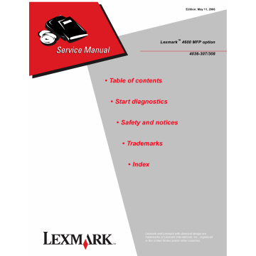 Lexmark Option 4600MFP 4036 Service Manual