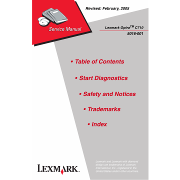 Lexmark Optra C710 5016 Service Manual