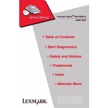 Lexmark Optra M410 M412 4045 Service Manual