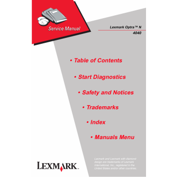 Lexmark Optra N 4040 Service Manual