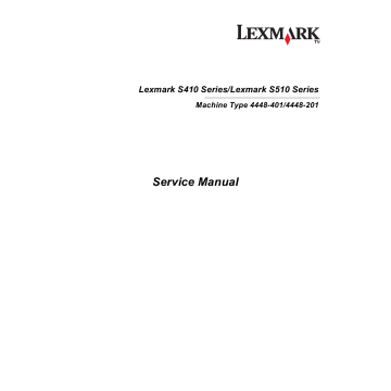 Lexmark S S410 S510 4448 Service Manual