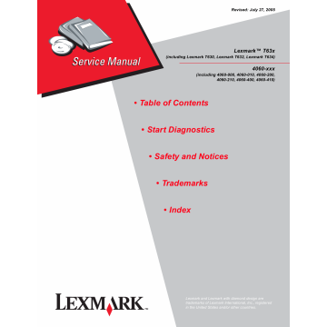 Lexmark T T630 T632 T634 4060 Service Manual
