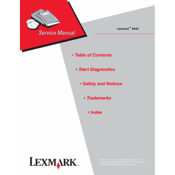 Lexmark X X443 4036 Service Manual