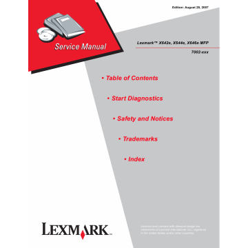 Lexmark X X642e X644e X646e 7002 Service Manual