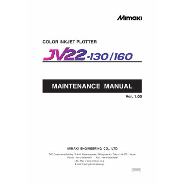 MIMAKI JV22 130 160 MAINTENANCE Service Manual