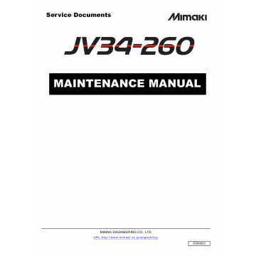 MIMAKI JV34 260 MAINTENANCE Service Manual