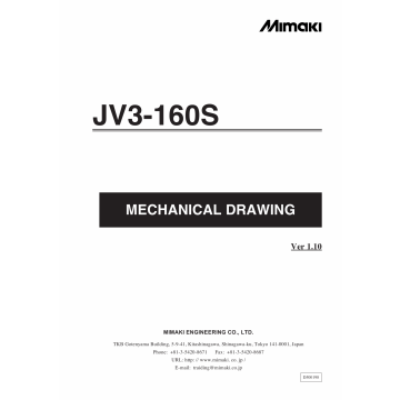 MIMAKI JV3 160S MECHANICAL DRAWING Parts Manual