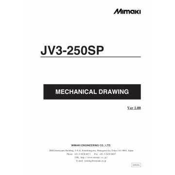 MIMAKI JV3 250SP MECHANICAL DRAWING Parts Manual