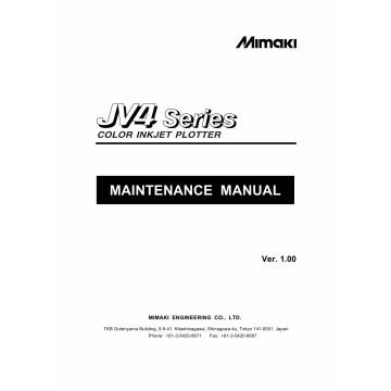 MIMAKI JV4 130 160 180 MAINTENANCE Service Manual