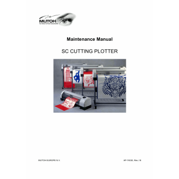 MUTOH SC 550 650 750 1000 1300 MAINTENANCE Service and Parts Manual