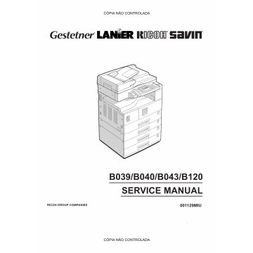 RICOH Aficio 1015 1018 1018D 1113 B039 B040 B043 B120 Service Manual