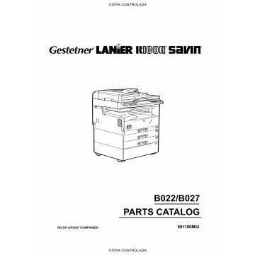 RICOH Aficio 1022 1027 B022 B027 Parts Catalog