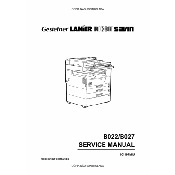 RICOH Aficio 1022 1027 B022 B027 Service Manual