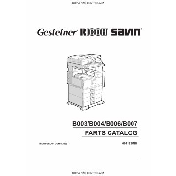 RICOH Aficio 1035 1035P 1045 1045P B003 B004 B006 B007 Parts Catalog