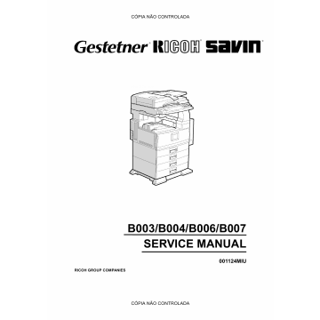 RICOH Aficio 1035 1035P 1045 1045P B003 B004 B006 B007 Service Manual