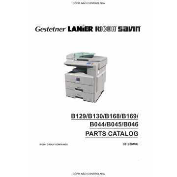 RICOH Aficio 120 1013 1013f 1515 1515F 1515MF B129 B130 B168 B169 B044 B045 B046 Parts Catalog