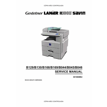 RICOH Aficio 120 1013 1013f 1515 1515F 1515MF B129 B130 B168 B169 B044 B045 B046 Service Manual