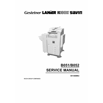 RICOH Aficio 1224C 1232C B051 B052 Parts Service Manual