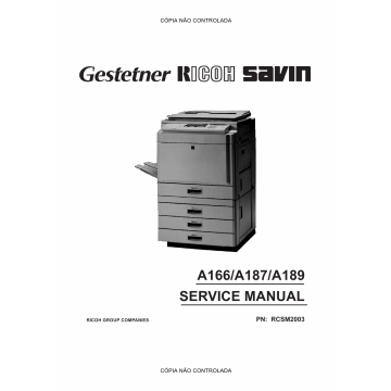 RICOH Aficio 2003 2103 2203 A166 A187 A189 Service Manual