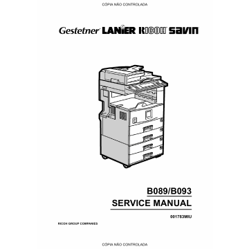 RICOH Aficio 2022 2027 B089 B093 Service Manual