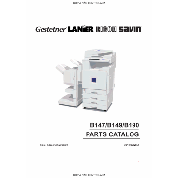 RICOH Aficio 2228C 2232C 2238C B147 B149 B190 Parts Catalog