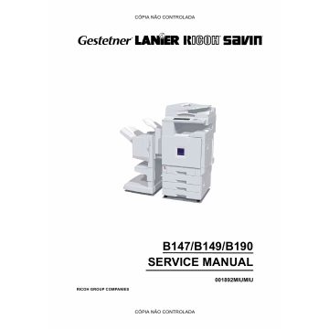 RICOH Aficio 2228C 2232C 2238C B147 B149 B190 Service Manual